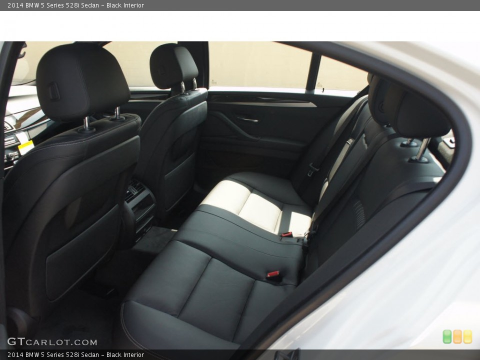 Black Interior Rear Seat for the 2014 BMW 5 Series 528i Sedan #85646546