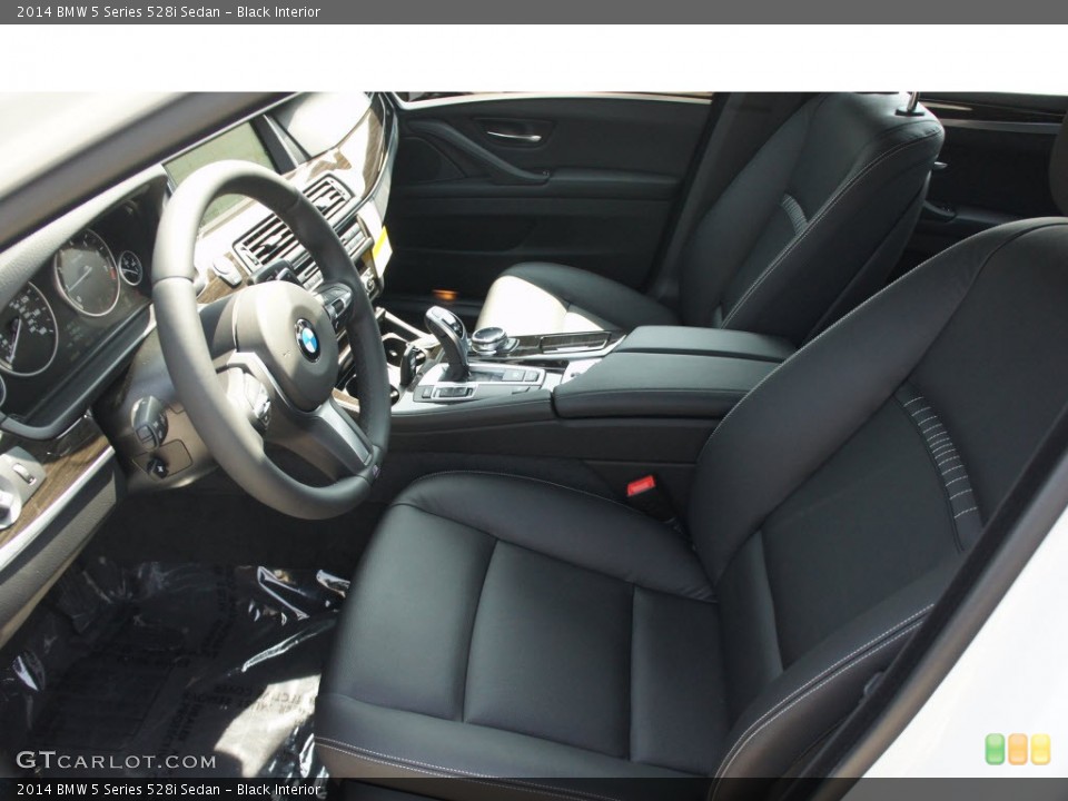 Black Interior Front Seat for the 2014 BMW 5 Series 528i Sedan #85646576