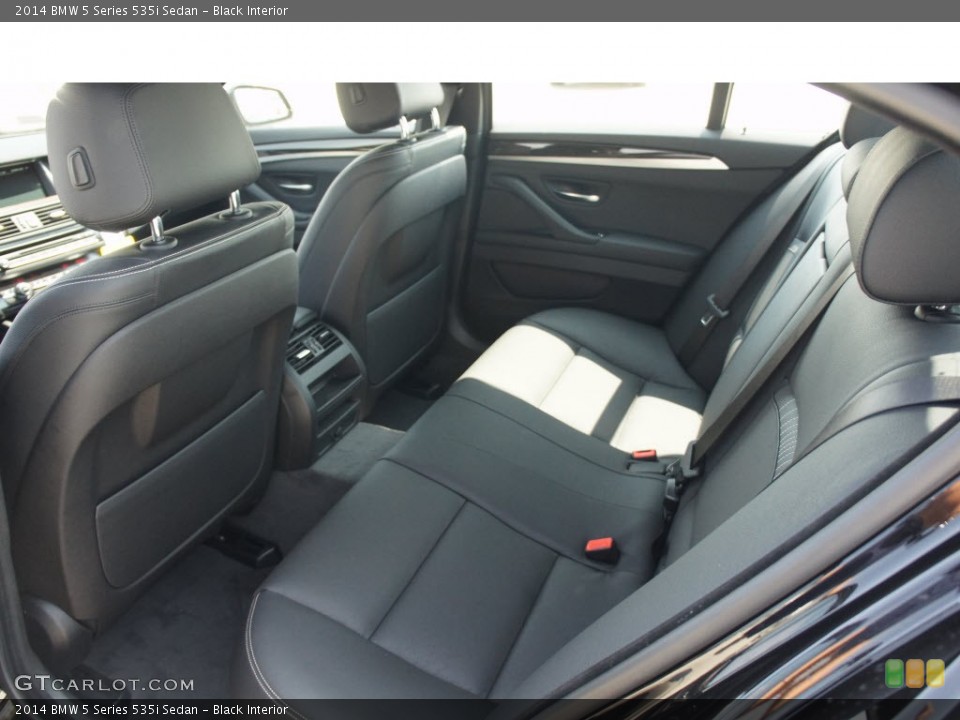 Black Interior Rear Seat for the 2014 BMW 5 Series 535i Sedan #85646795