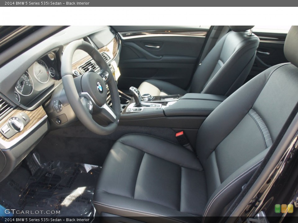 Black Interior Front Seat for the 2014 BMW 5 Series 535i Sedan #85646822