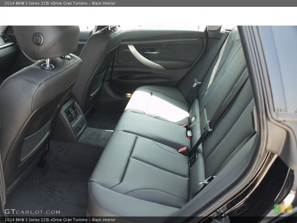 Black Interior Rear Seat for the 2014 BMW 3 Series 328i xDrive Gran Turismo #85647281