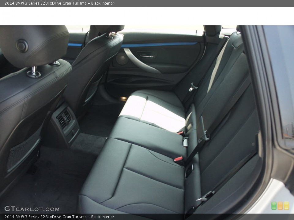 Black Interior Rear Seat for the 2014 BMW 3 Series 328i xDrive Gran Turismo #85647527