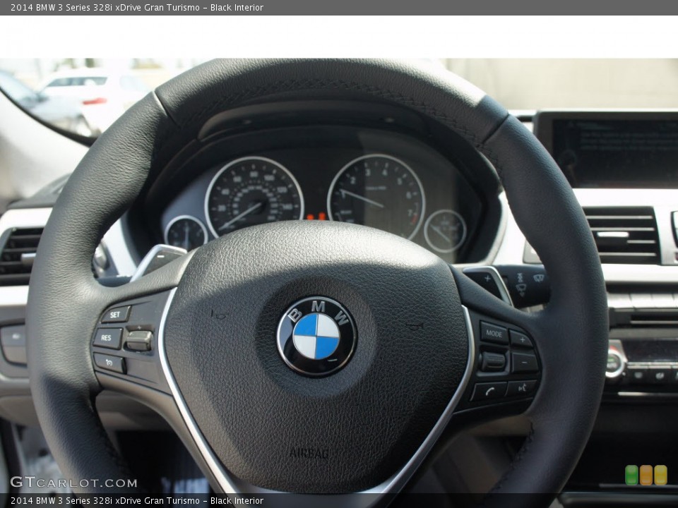 Black Interior Steering Wheel for the 2014 BMW 3 Series 328i xDrive Gran Turismo #85647845