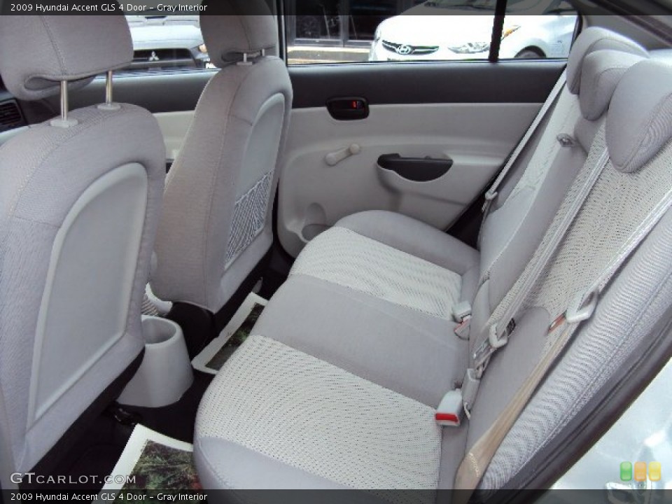 Gray Interior Rear Seat for the 2009 Hyundai Accent GLS 4 Door #85648898