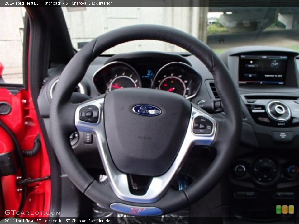 ST Charcoal Black Interior Steering Wheel for the 2014 Ford Fiesta ST Hatchback #85649789