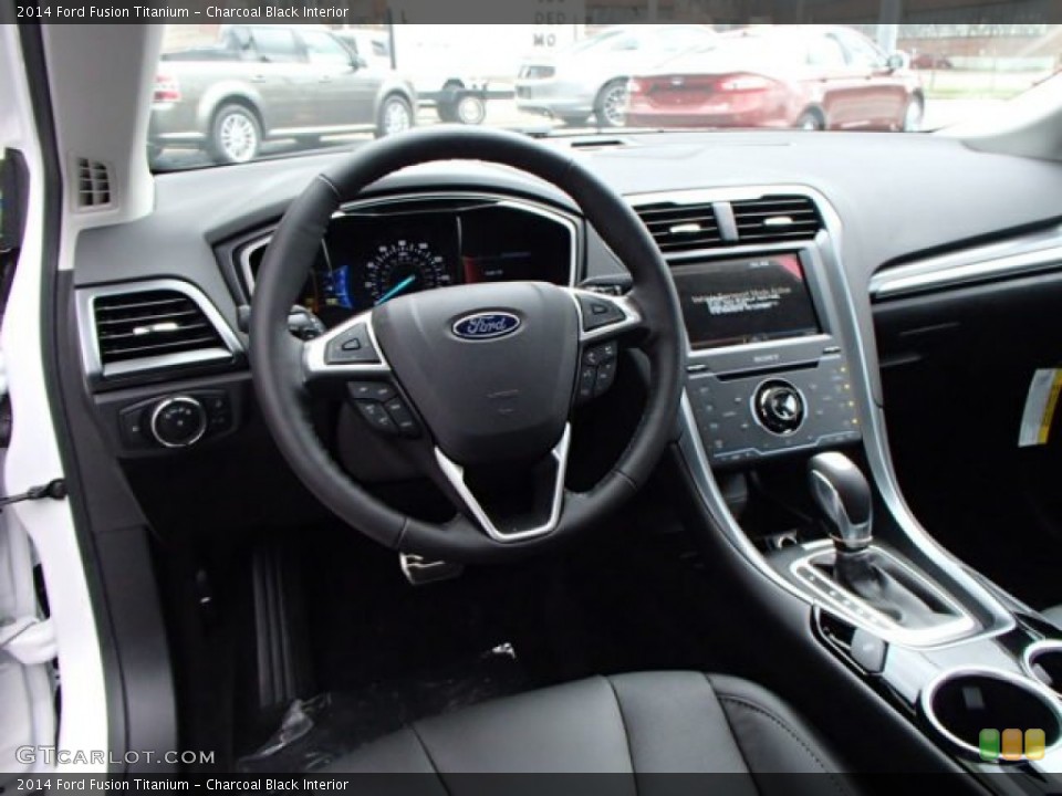 Charcoal Black Interior Prime Interior for the 2014 Ford Fusion Titanium #85651013