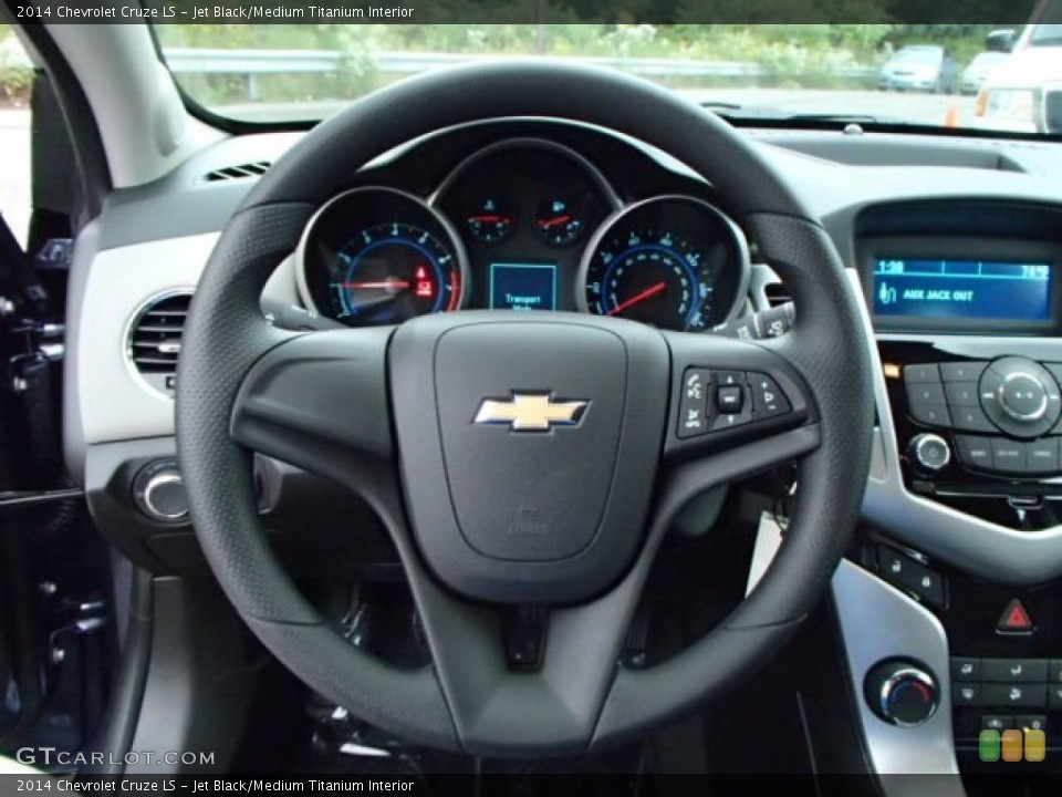 Jet Black/Medium Titanium Interior Steering Wheel for the 2014 Chevrolet Cruze LS #85651418