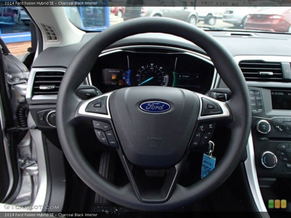 Charcoal Black Interior Steering Wheel for the 2014 Ford Fusion Hybrid SE #85651607