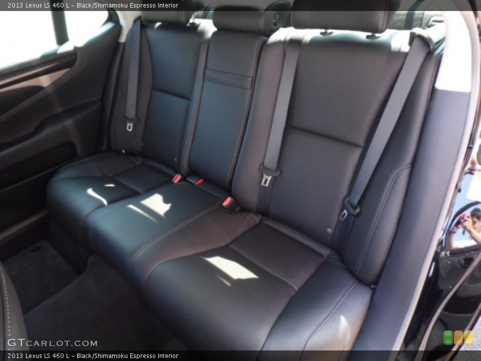 Black/Shimamoku Espresso Interior Rear Seat for the 2013 Lexus LS 460 L #85652915