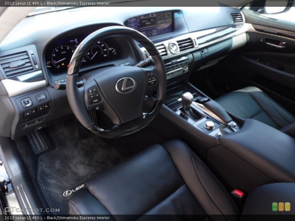 Black/Shimamoku Espresso Interior Prime Interior for the 2013 Lexus LS 460 L #85653266