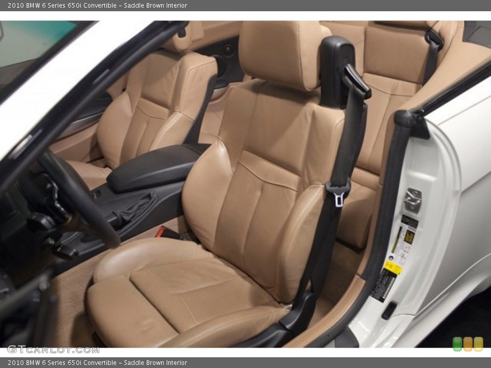 Saddle Brown Interior Front Seat for the 2010 BMW 6 Series 650i Convertible #85655111