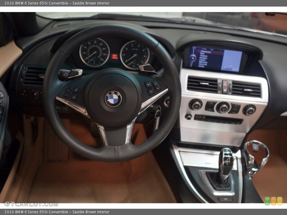 Saddle Brown Interior Dashboard for the 2010 BMW 6 Series 650i Convertible #85655270