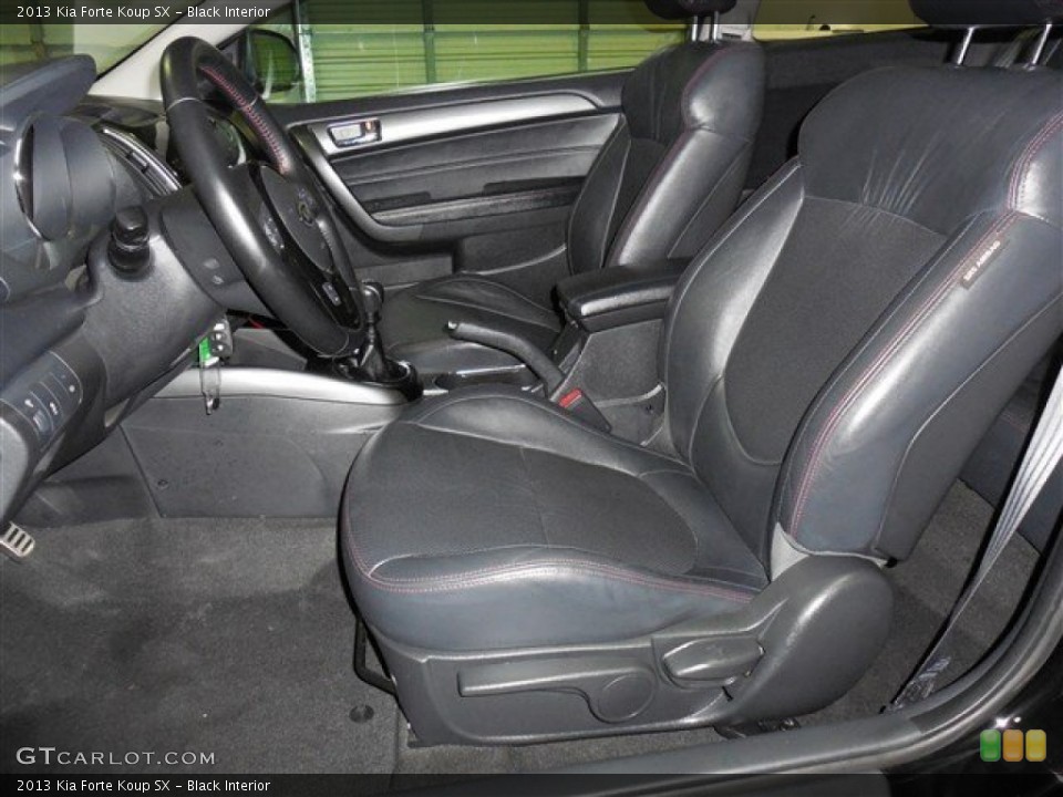 Black Interior Front Seat for the 2013 Kia Forte Koup SX #85666349