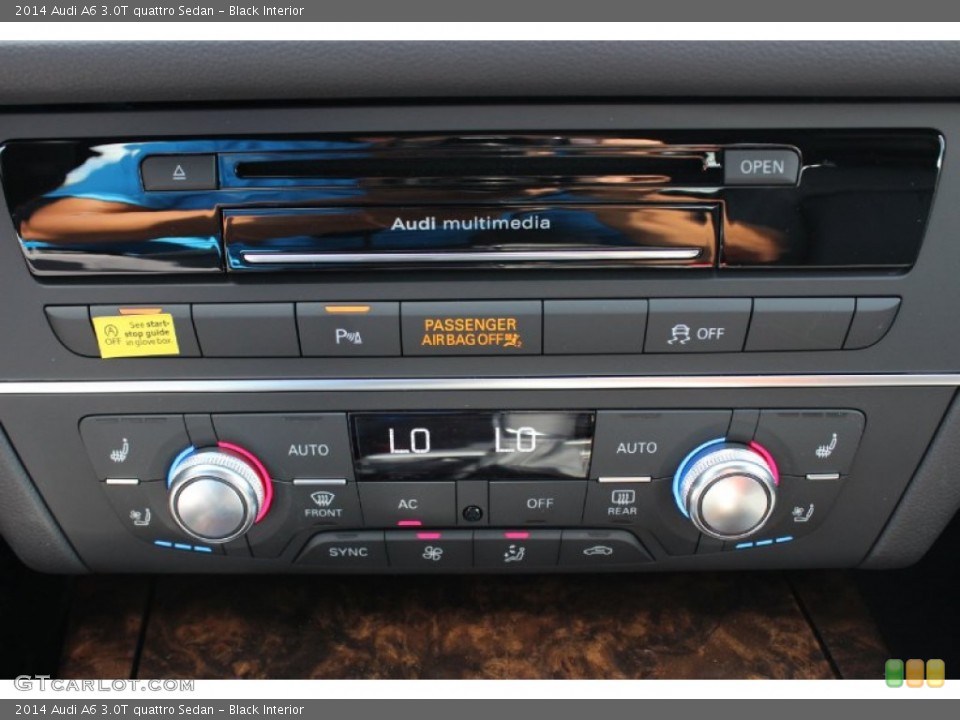 Black Interior Controls for the 2014 Audi A6 3.0T quattro Sedan #85672108