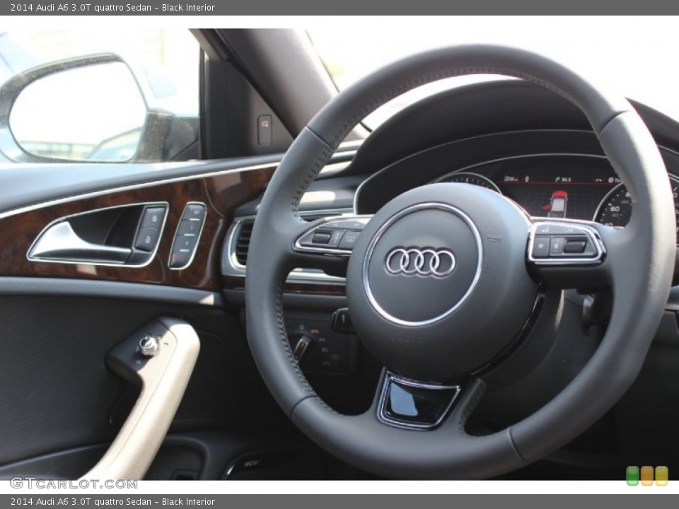 Black Interior Steering Wheel for the 2014 Audi A6 3.0T quattro Sedan #85672355