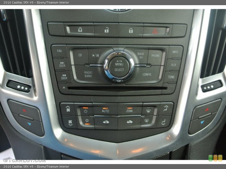 Ebony/Titanium Interior Controls for the 2010 Cadillac SRX V6 #85675412