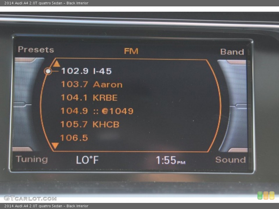 Black Interior Audio System for the 2014 Audi A4 2.0T quattro Sedan #85676761