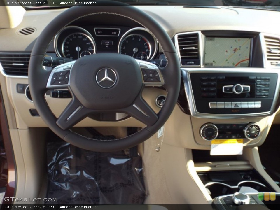 Almond Beige Interior Dashboard for the 2014 Mercedes-Benz ML 350 #85681523