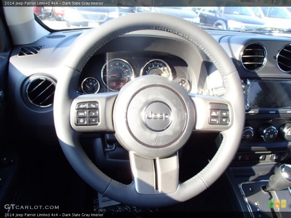 Dark Slate Gray Interior Steering Wheel for the 2014 Jeep Patriot Limited 4x4 #85681940