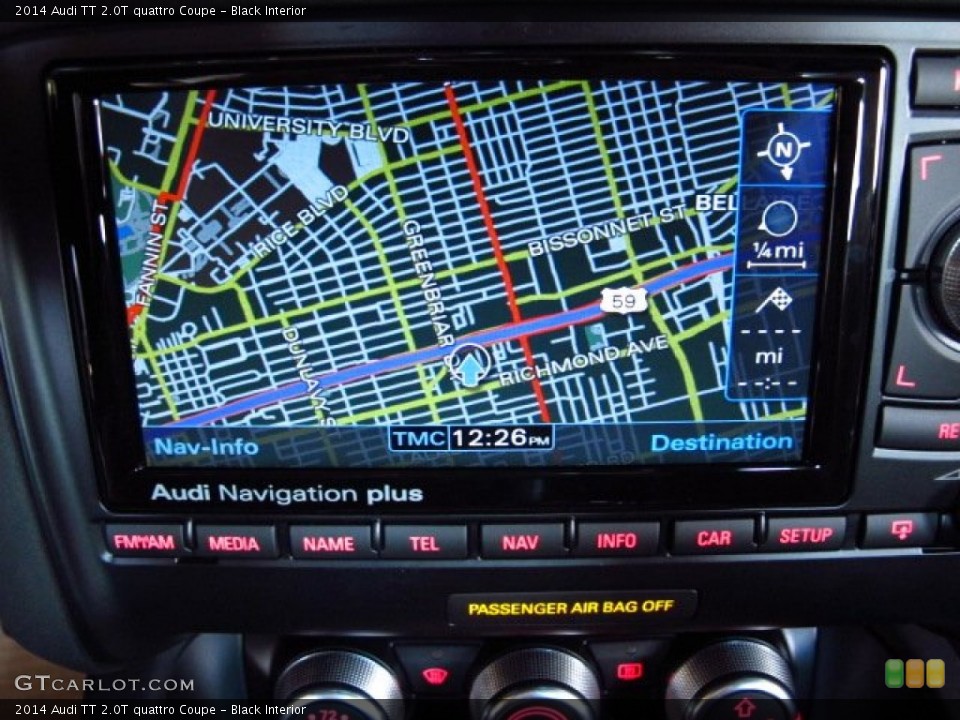 Black Interior Navigation for the 2014 Audi TT 2.0T quattro Coupe #85683119