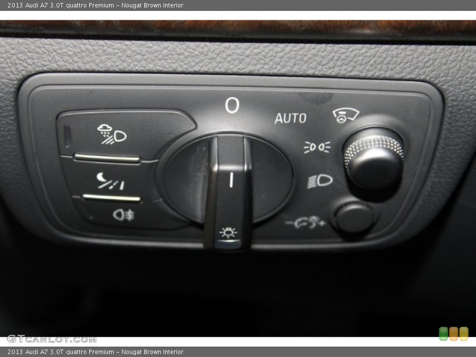 Nougat Brown Interior Controls for the 2013 Audi A7 3.0T quattro Premium #85684058
