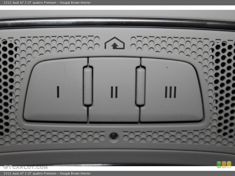 Nougat Brown Interior Controls for the 2013 Audi A7 3.0T quattro Premium #85684079