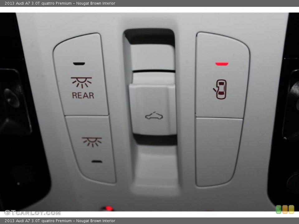 Nougat Brown Interior Controls for the 2013 Audi A7 3.0T quattro Premium #85684100