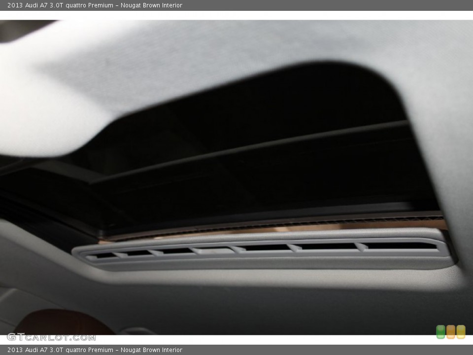 Nougat Brown Interior Sunroof for the 2013 Audi A7 3.0T quattro Premium #85684115