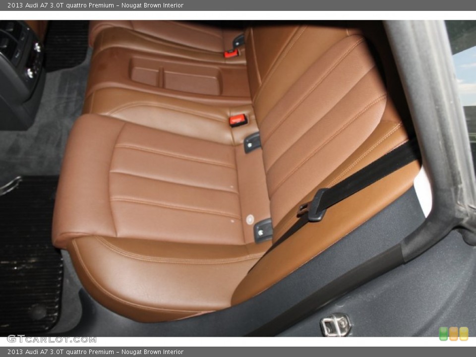 Nougat Brown Interior Rear Seat for the 2013 Audi A7 3.0T quattro Premium #85684406