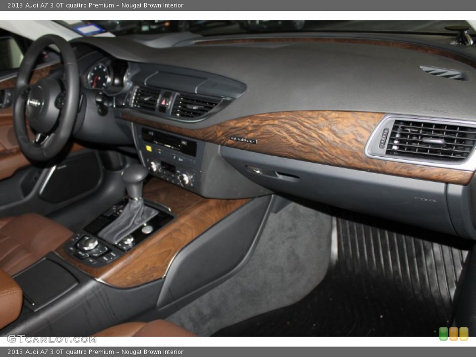 Nougat Brown Interior Dashboard for the 2013 Audi A7 3.0T quattro Premium #85684646