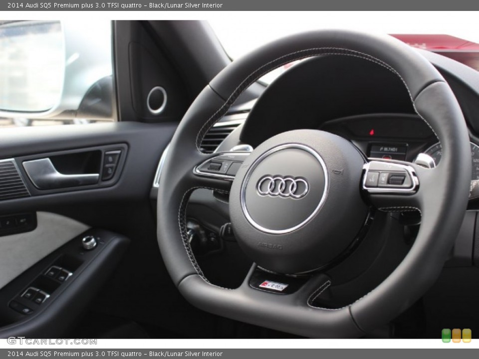 Black/Lunar Silver Interior Steering Wheel for the 2014 Audi SQ5 Premium plus 3.0 TFSI quattro #85686788