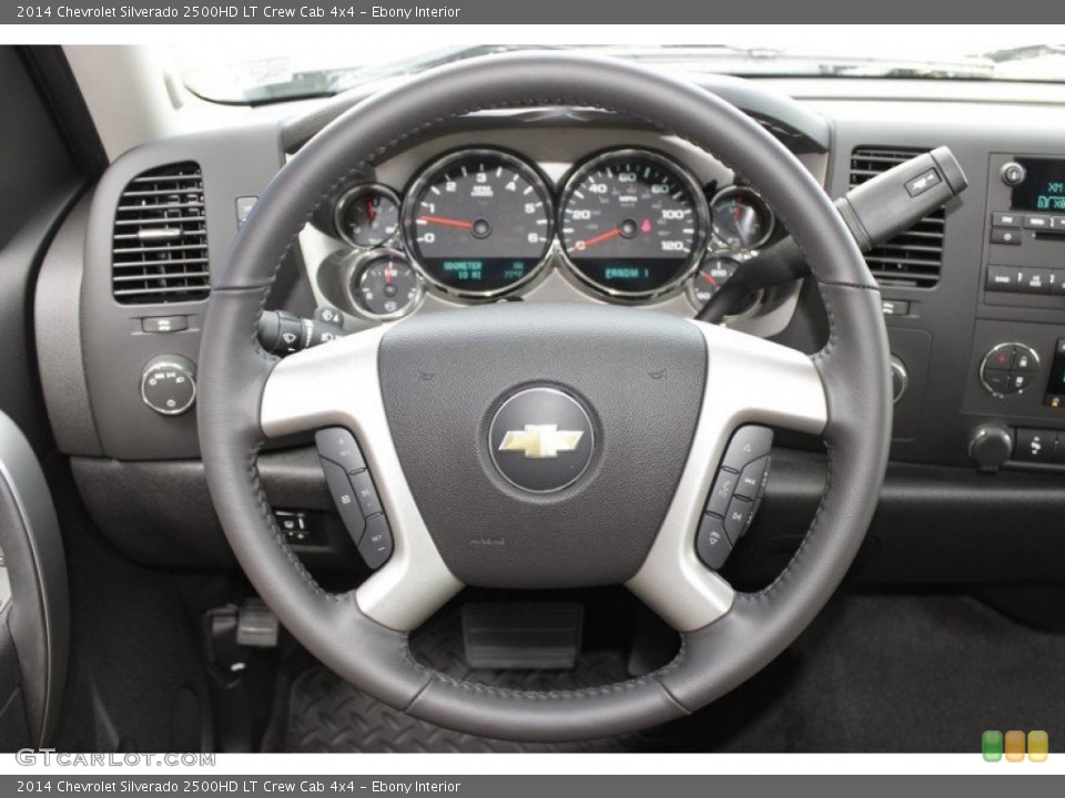 Ebony Interior Steering Wheel for the 2014 Chevrolet Silverado 2500HD LT Crew Cab 4x4 #85694008