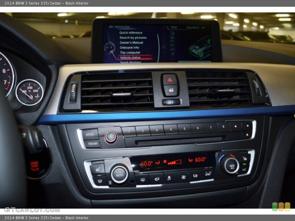 Black Interior Controls for the 2014 BMW 3 Series 335i Sedan #85696004