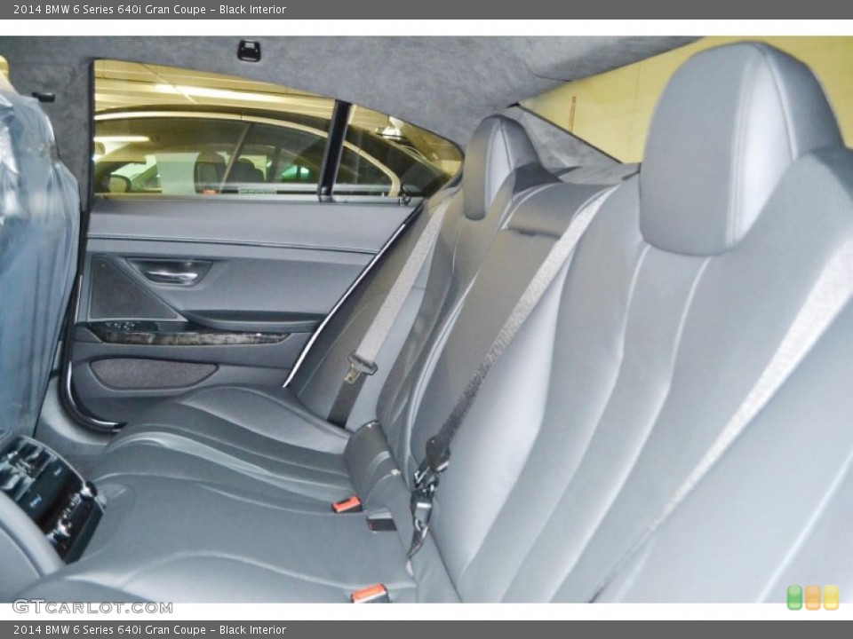 Black Interior Rear Seat for the 2014 BMW 6 Series 640i Gran Coupe #85696145