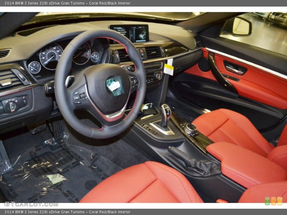 Coral Red/Black Interior Prime Interior for the 2014 BMW 3 Series 328i xDrive Gran Turismo #85696307
