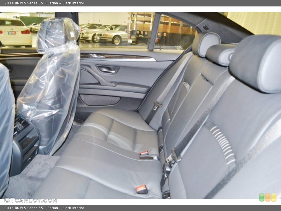 Black Interior Rear Seat for the 2014 BMW 5 Series 550i Sedan #85696639