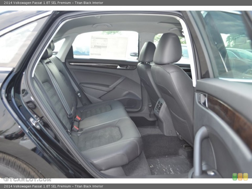 Titan Black Interior Rear Seat for the 2014 Volkswagen Passat 1.8T SEL Premium #85697591