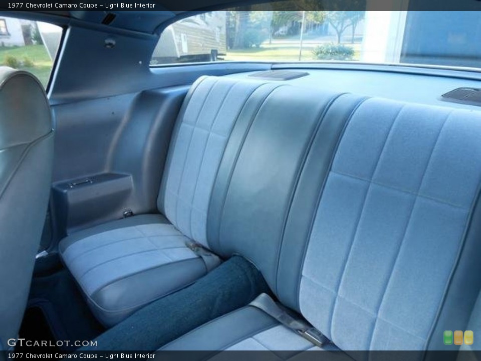 Light Blue Interior Rear Seat for the 1977 Chevrolet Camaro Coupe #85699294