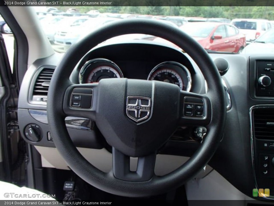 Black/Light Graystone Interior Steering Wheel for the 2014 Dodge Grand Caravan SXT #85704364