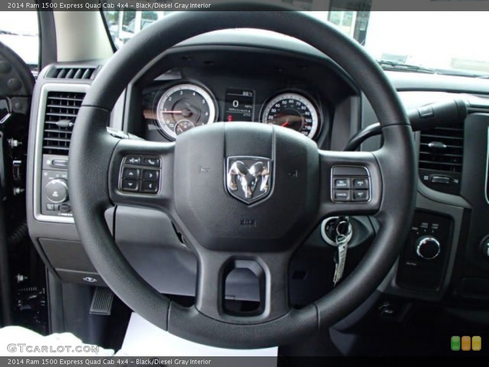 Black/Diesel Gray Interior Steering Wheel for the 2014 Ram 1500 Express Quad Cab 4x4 #85706155