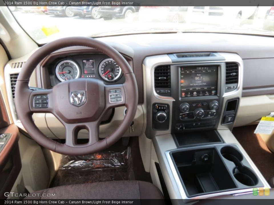 Canyon Brown/Light Frost Beige Interior Dashboard for the 2014 Ram 1500 Big Horn Crew Cab #85707370