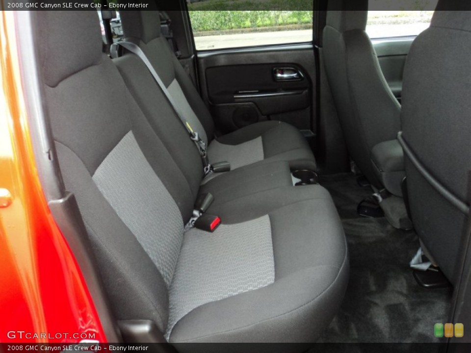 Ebony Interior Rear Seat for the 2008 GMC Canyon SLE Crew Cab #85708229