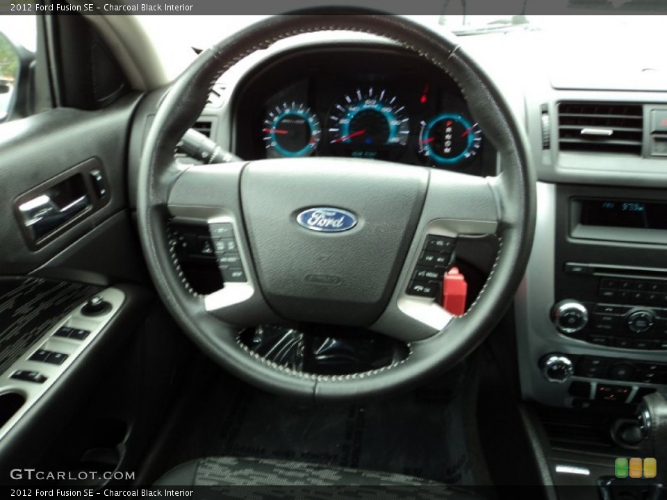 Charcoal Black Interior Steering Wheel for the 2012 Ford Fusion SE #85709130