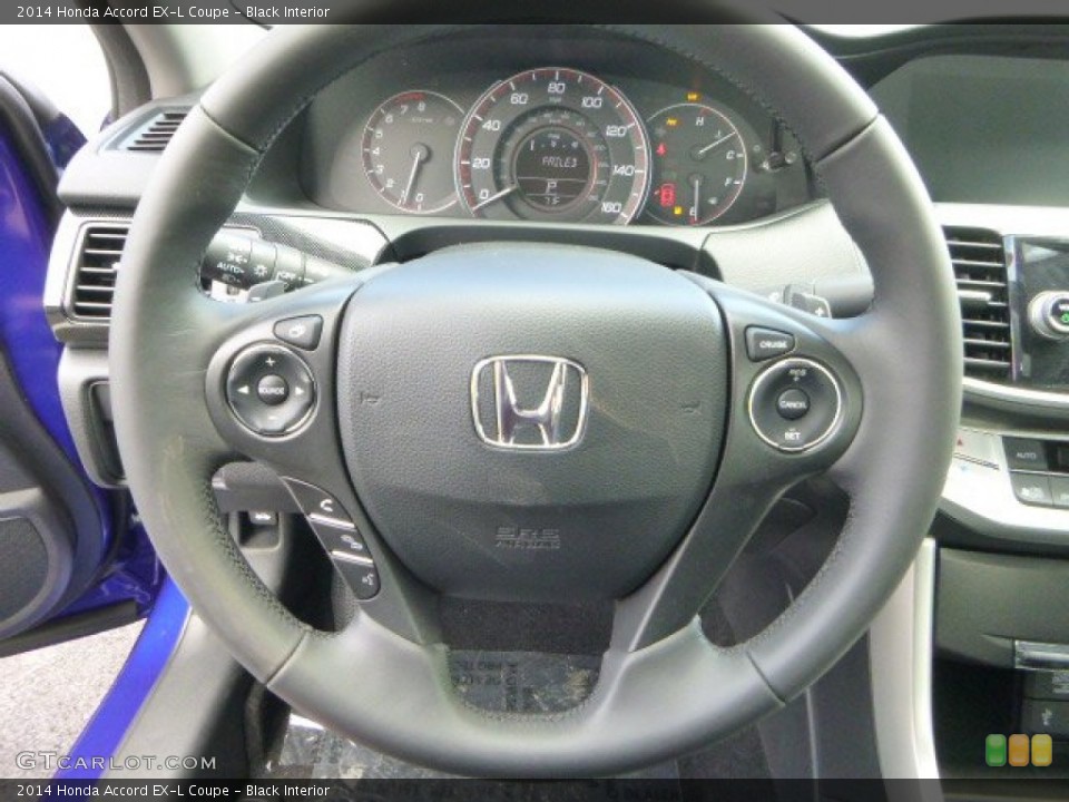 Black Interior Steering Wheel for the 2014 Honda Accord EX-L Coupe #85710046