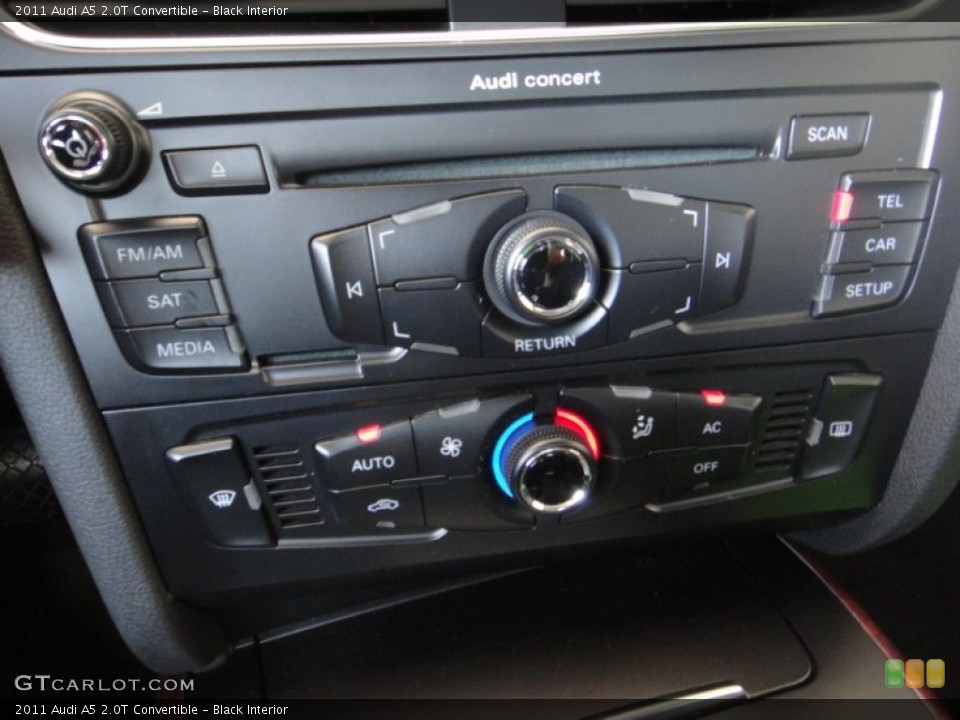 Black Interior Controls for the 2011 Audi A5 2.0T Convertible #85711546
