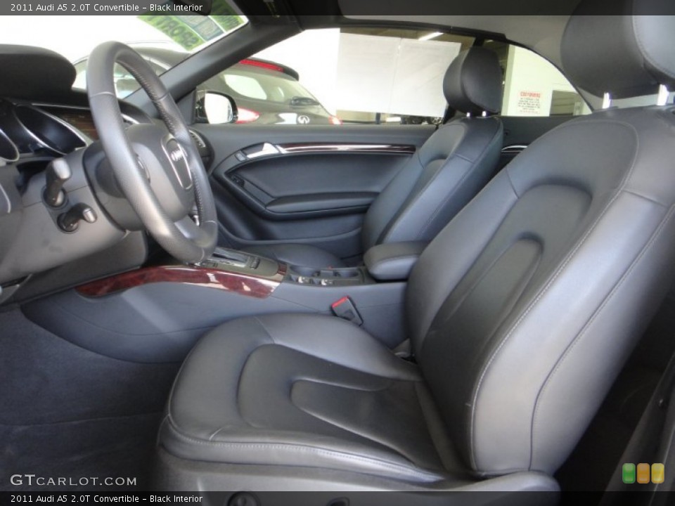 Black Interior Front Seat for the 2011 Audi A5 2.0T Convertible #85711642