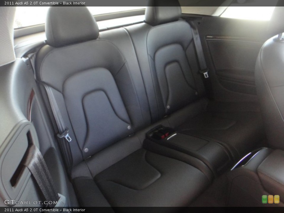 Black Interior Rear Seat for the 2011 Audi A5 2.0T Convertible #85711660