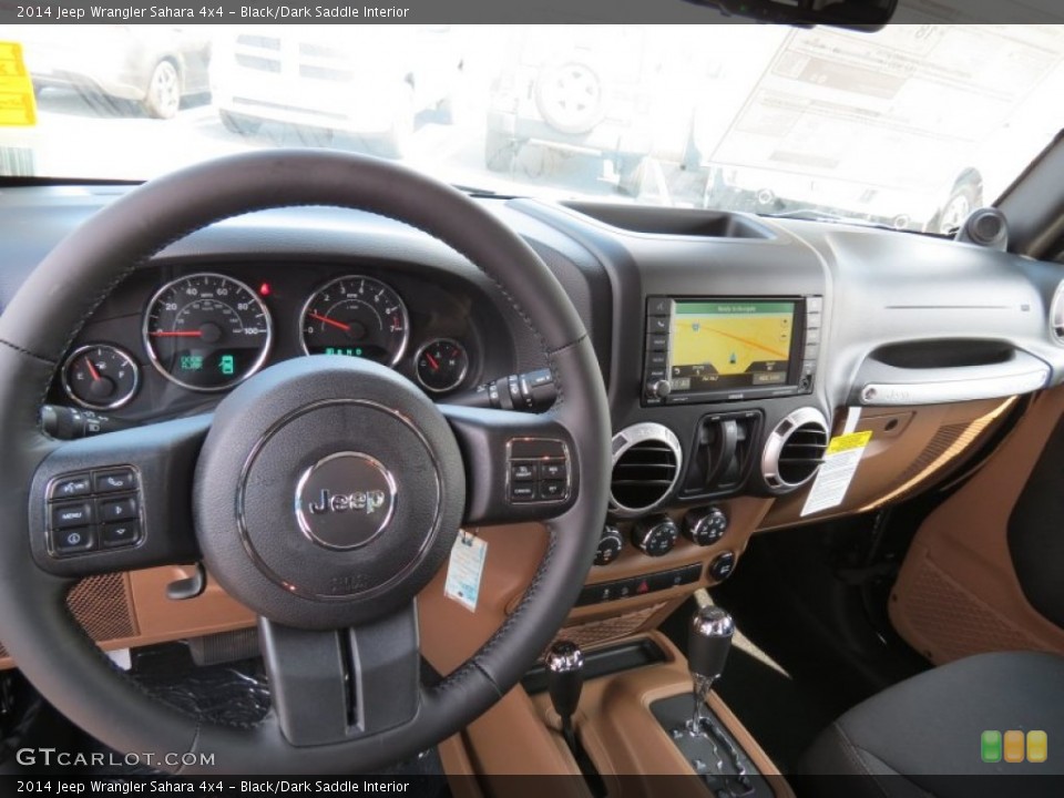 Black/Dark Saddle Interior Dashboard for the 2014 Jeep Wrangler Sahara 4x4 #85712458
