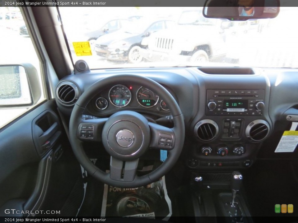 Black Interior Dashboard for the 2014 Jeep Wrangler Unlimited Sport 4x4 #85714558