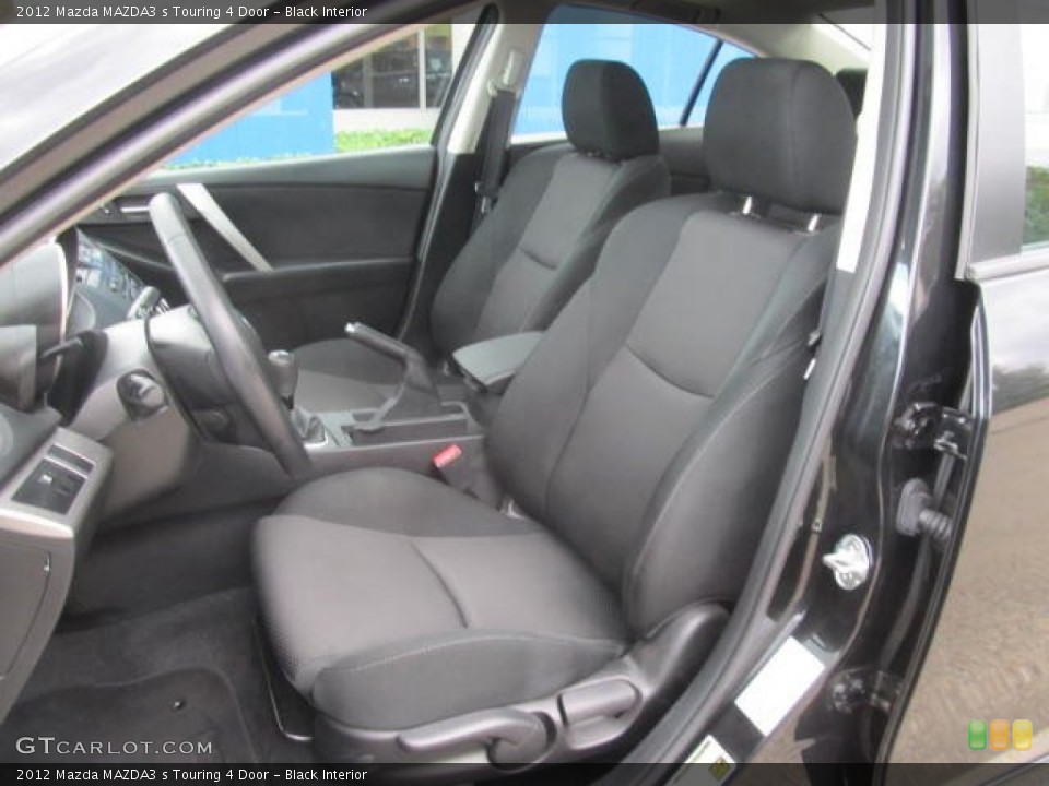 Black Interior Front Seat for the 2012 Mazda MAZDA3 s Touring 4 Door #85718671